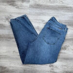 Kancan High Rise Mom‎ Jeans Size 29 Cropped Medium Wash Denim Cotton Blend